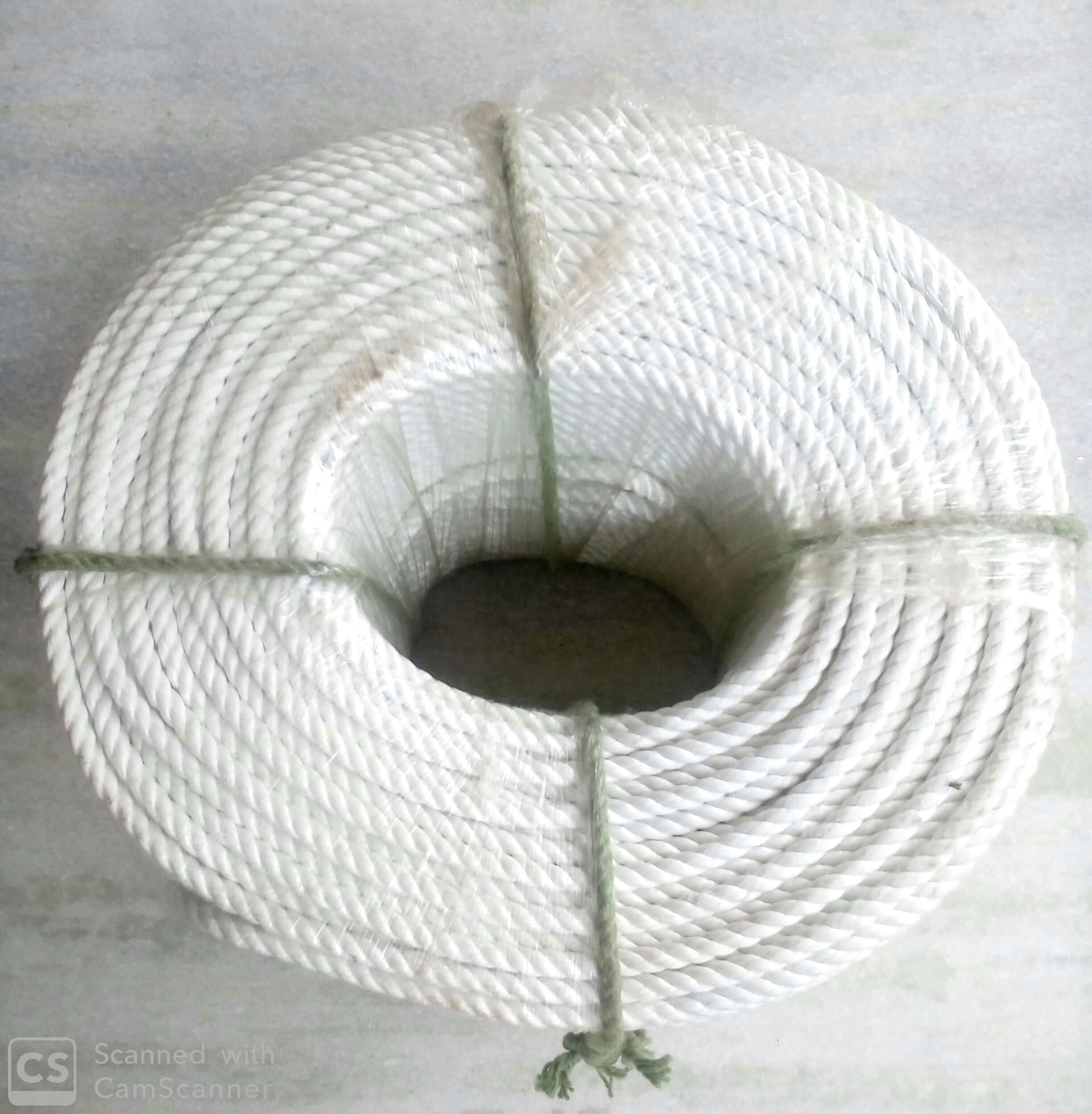 30M Nylon Rope 6MM White Multifunctional Nylon Cord Hanging String for Washing Line Garden Bundling Camping Outdoor Activities 